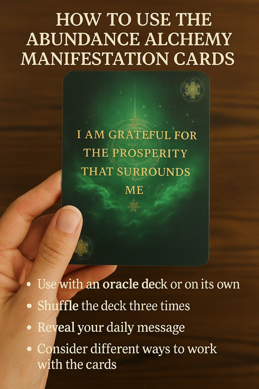 How to use the Abundance Alchemy Manifestation Cards